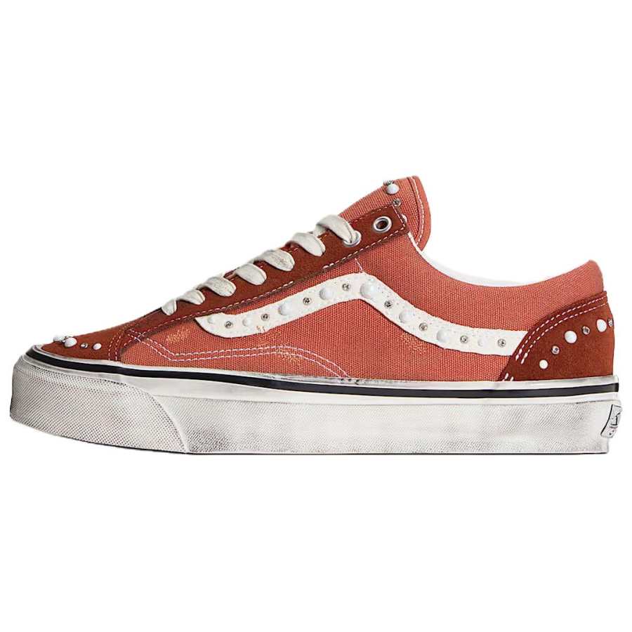 Vans Premium Old Skool Low top Skateboard Shoes Unisex Brick Red