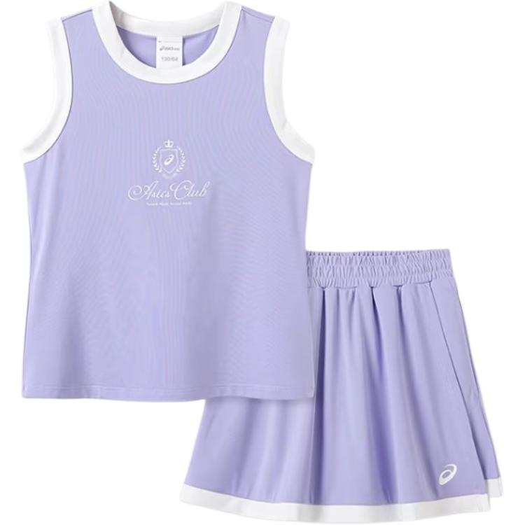 ASICS ASICS Grade School Two Piece Skirt Sets Crew Neck Thin Short