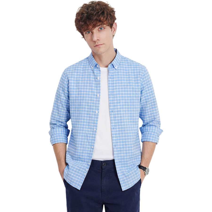 Hodo Shirts Men's Lapel Moderate Workwear