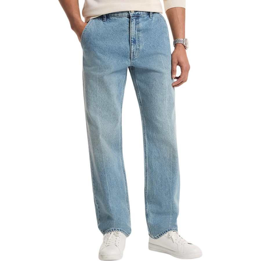 MICHAEL KORS Jeans Men's Light Sky Blue Moderate Straight Fit Pants