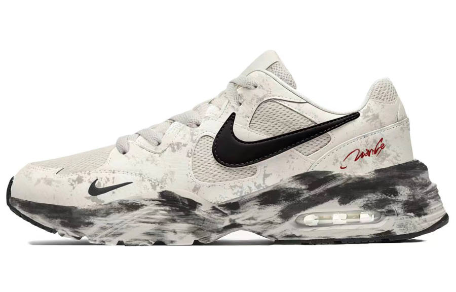 Nike Nike Air Max Fusion Abrasion Resistant Low top Casual City Commuting Running Shoes Men's Beige Black