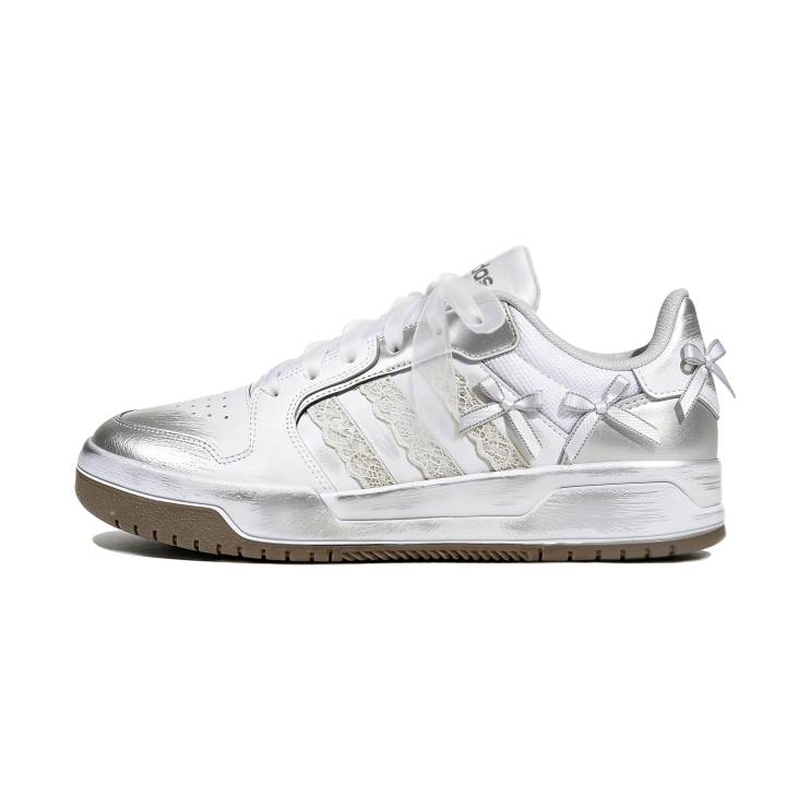Adidas Adidas ENTRAP Silver Lace Bowknot Low top Casual Shoes Unisex Paris Silver