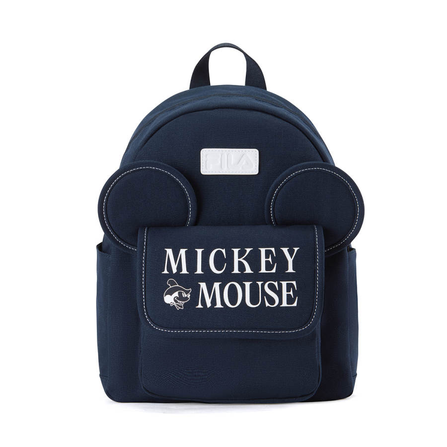 FILA KIDS X Disney/Disney Collaboration 12Ah Imitation Canvas Backpack Regular Kids' Deep Robe Blue