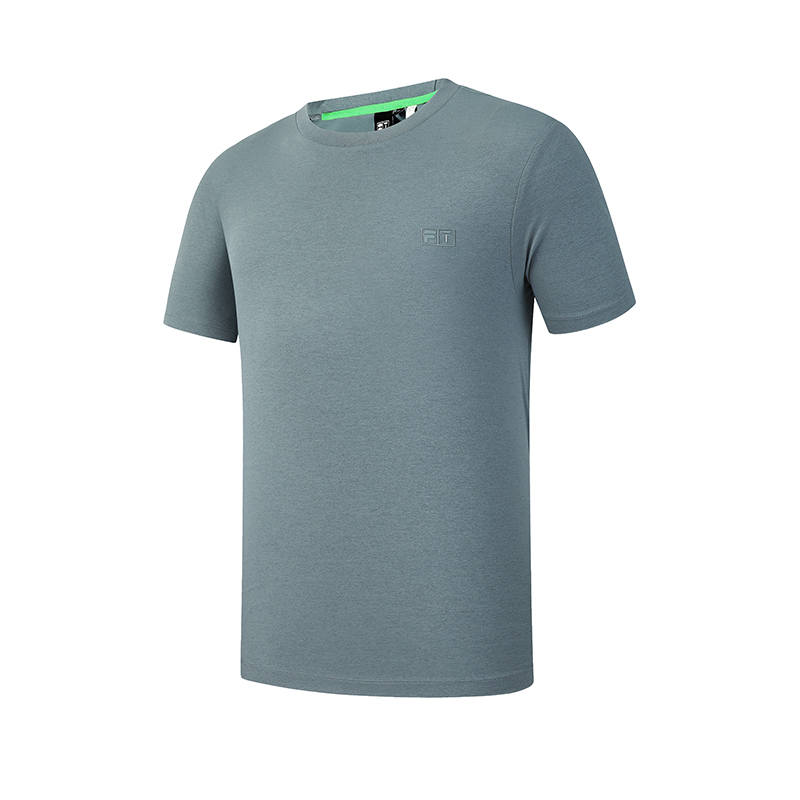 FILA Golf T Shirts Men's Thunderstorm Gray Crew Neck Moderate Straight Fit