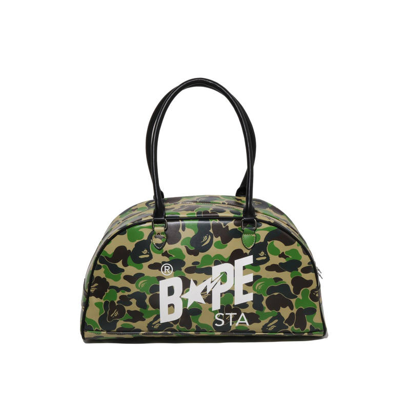 A BATHING APE Synthetic Leather Handbag Women's Green/Pink