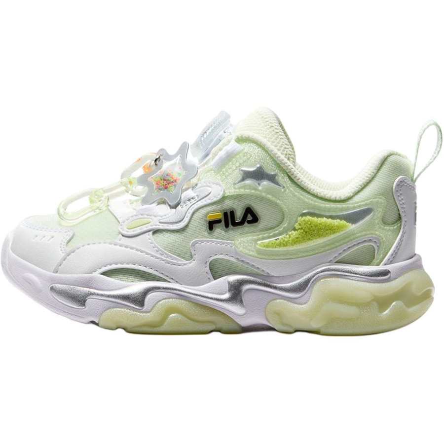 FILA KIDS Slip Resistant, Abrasion Resistant, Waterproof Low top Kids' Running Shoes White Green
