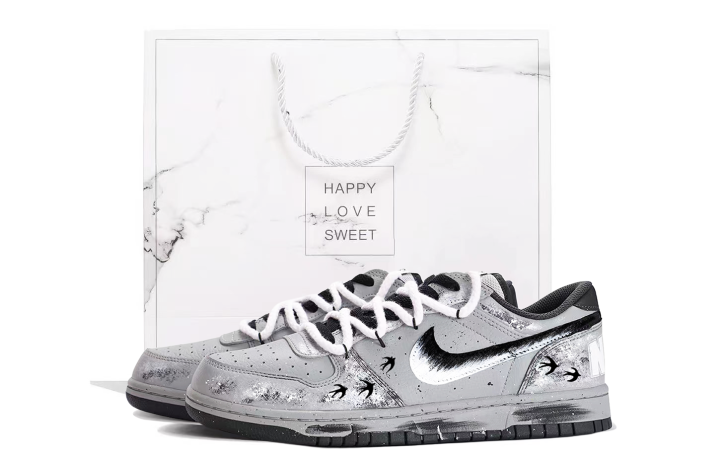 Nike Nike Big Low top Skateboard Shoes Unisex Gray Black