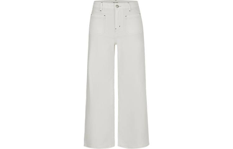 URBAN REVIVO Jeans Women's White Moderate Wide Leg Pants