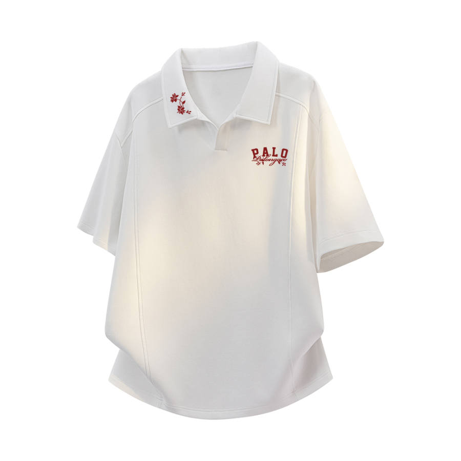 PAL ONGACO T Shirts Unisex Polo Collar Moderate Heavyweight