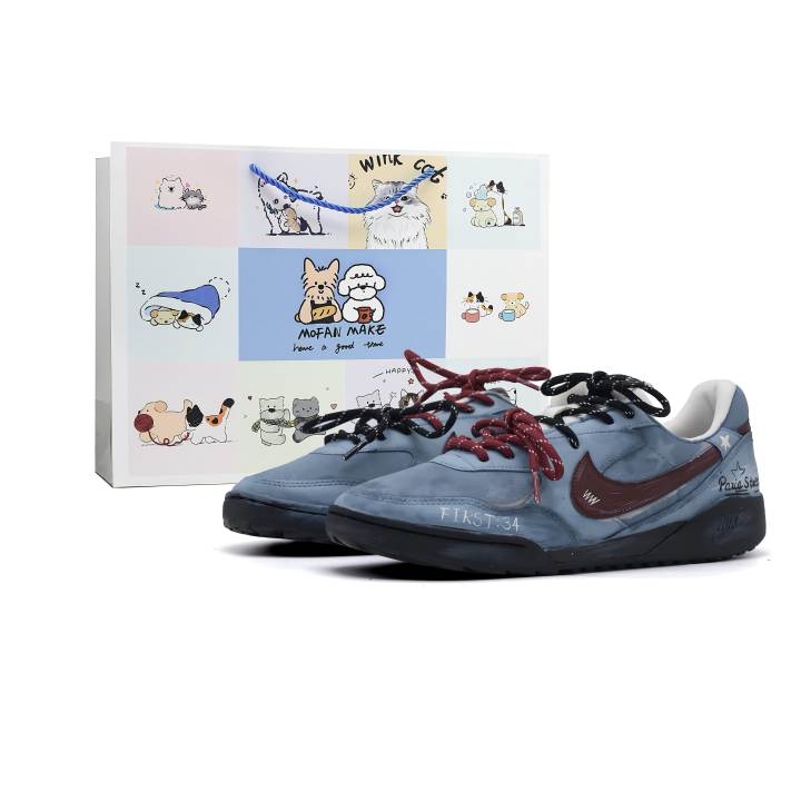 Nike Nike Terra Manta Leather, Textile Abrasion Resistant Low top Skateboard Shoes Men's Blue