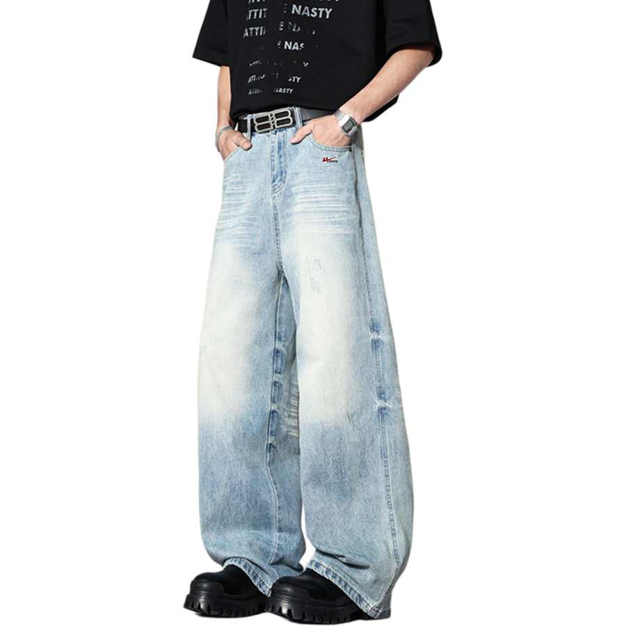 WARRIOR WARRIOR Jeans Unisex Blue DIY Badge Moderate Straight Fit Pants