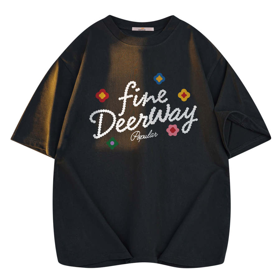 DEERWAY T Shirts Unisex Crew Neck Moderate Straight Fit