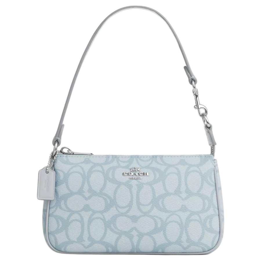 COACH Nolita Coated Canvas Shoulder Bag Small Women's Ice Blue