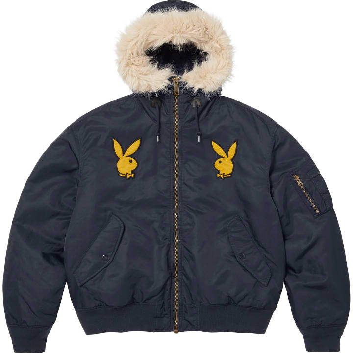 Supreme Supreme x Playboy SS26 WEEK3 Hooded MA 1 Puffer Jacket Unisex