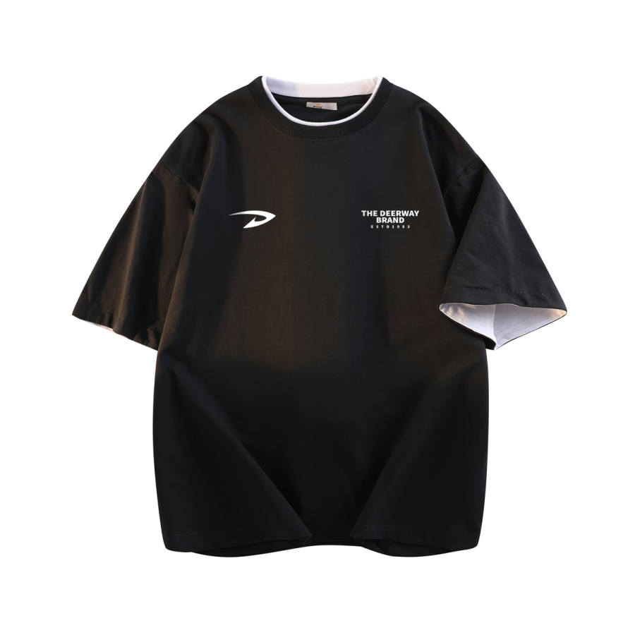 DEERWAY T Shirts Unisex Crew Neck Moderate Straight Fit