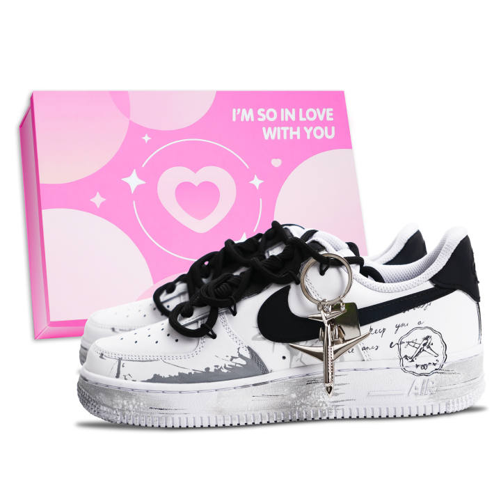 Nike Nike Air Force 1 Air Force 1, Route Leather Abrasion Resistant Slip Resistant Low top Skateboard Shoes Unisex