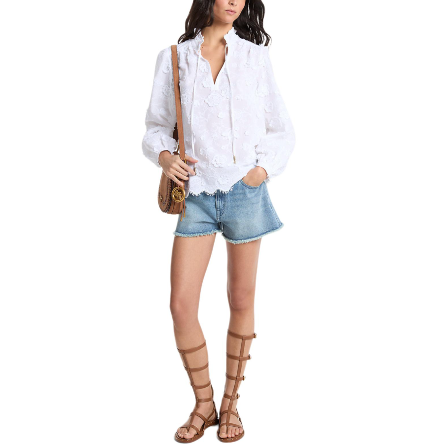 MICHAEL KORS Shirts Women's White V Neck Moderate