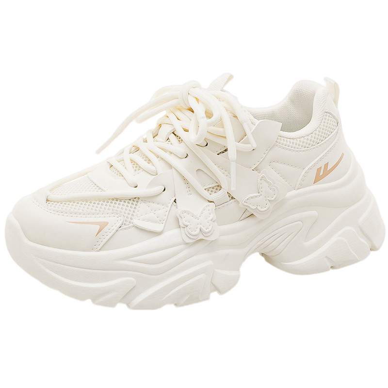 WARRIOR Warrior Chunky Sneakers Textile, Synthetic Leather Platform Breathable Height Increasing Low top Casual Athletic Shoes