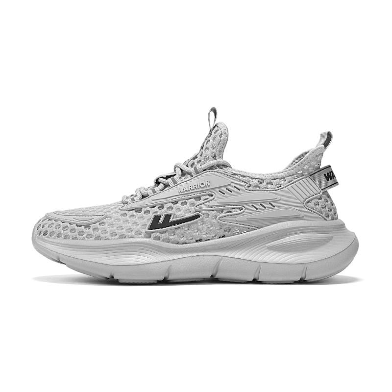 Warrior Cushioning Height Increasing Abrasion Resistant Lightweight Low top Running Shoes Men's Gray