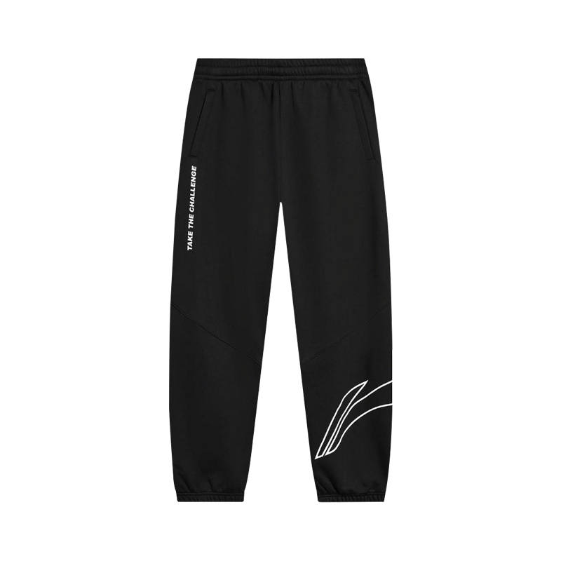 Li-Ning Li Ning Casual Pants Unisex Black Moderate Cuffed Pants