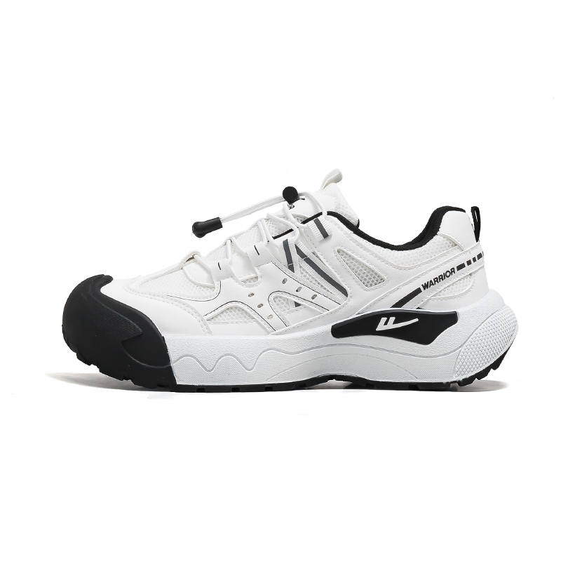 Warrior Cushioning Height Increasing Abrasion Resistant Lightweight Low top Casual Shoes Women's White Black