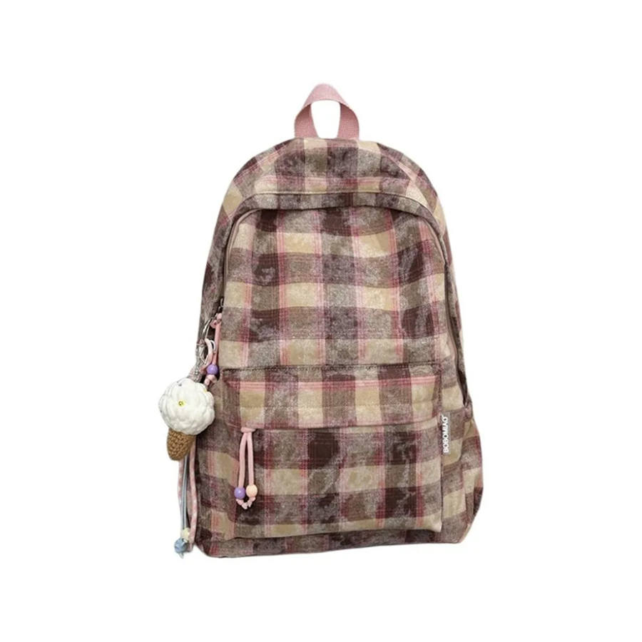 YALU Nylon Backpack Women's Pink/Blue/Black