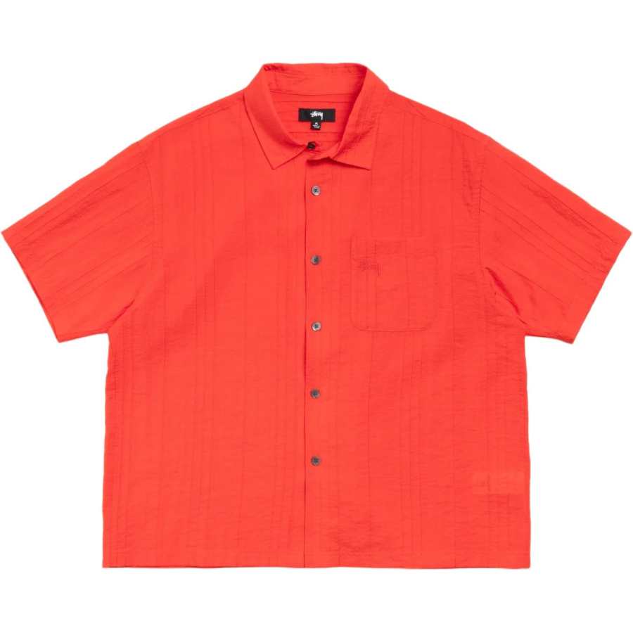 Stussy SS26 PLEATED TEXTURED SHIRT Unisex