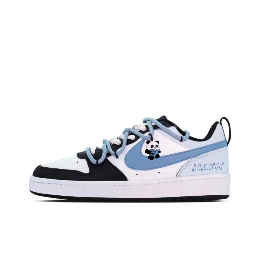 Nike Nike Court Borough Leather Kids' Skateboarding Shoes Blue Black Teenagers
