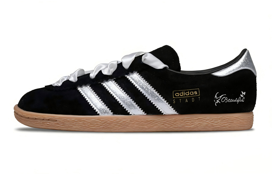 Adidas Originals Stadt Low top German Army Trainers Unisex Black Silver