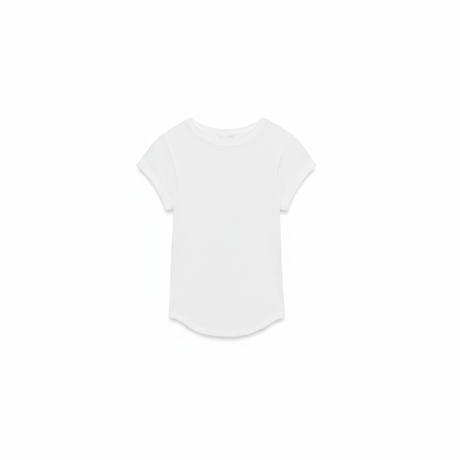 ZARA T Shirts Women's White Crew Neck