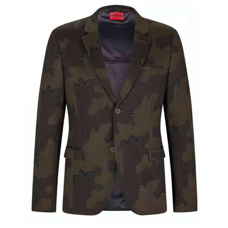 HUGO BOSS FW22 Business Suit Men's Dark Green