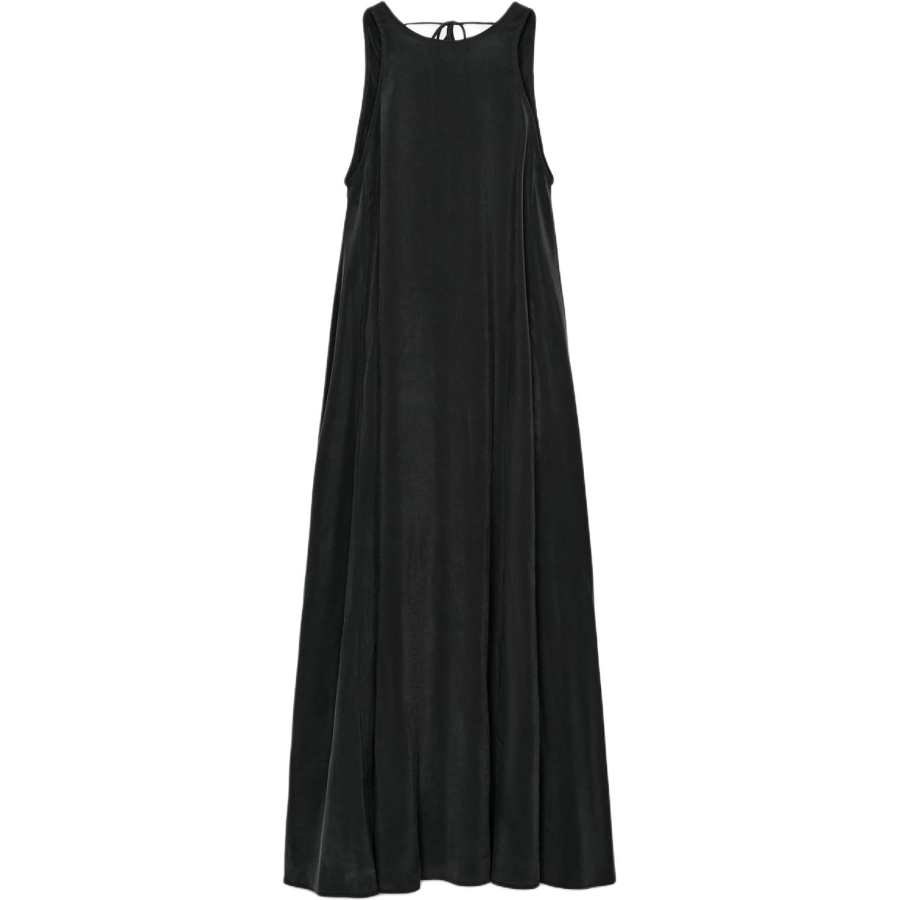 ZARA Sleeveless Dresses Women's Black Crew Neck Moderate Long