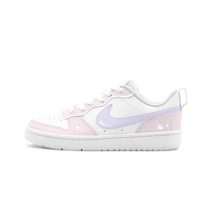 Nike Nike Court Borough Big Fish Manufacturing, Star Pink Cloud Leather Abrasion Resistant Breathable Low top