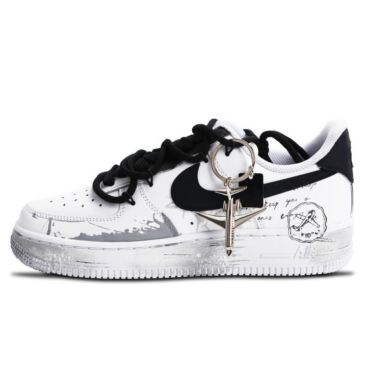 Nike Nike Air Force 1 Air Force 1, Route Leather Abrasion Resistant Slip Resistant Low top Skateboard Shoes Unisex