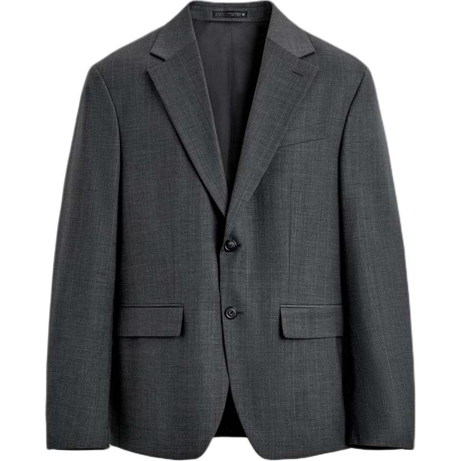 ZARA Business Suits Unisex Gray Moderate