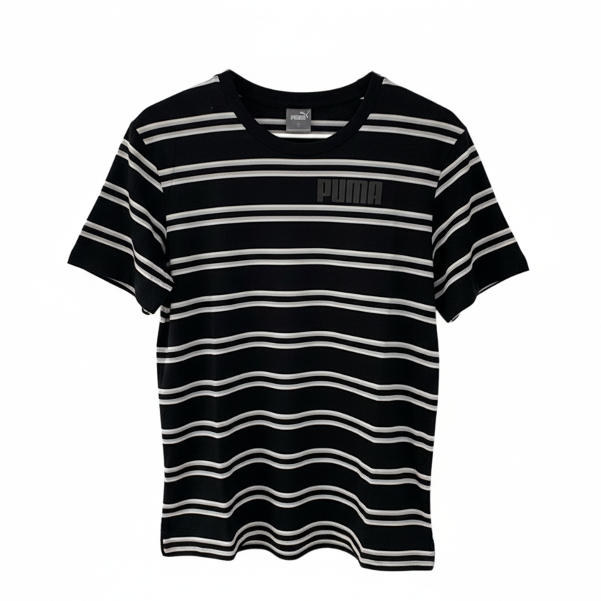 PUMA T Shirts Men's Black Crew Neck Moderate