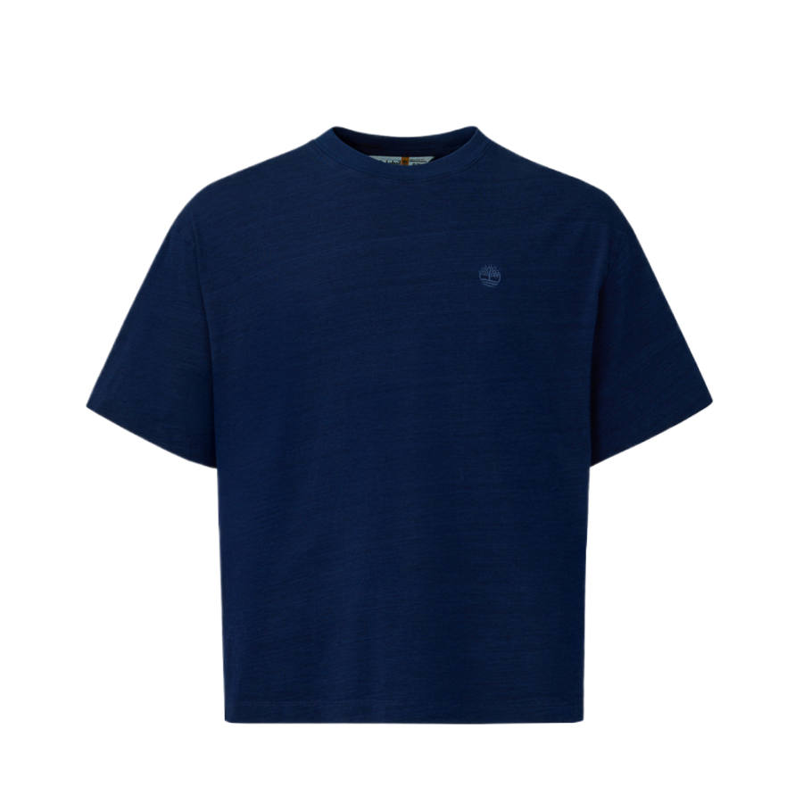 Timberland T Shirts Men's Blue Crew Neck Moderate Straight Fit