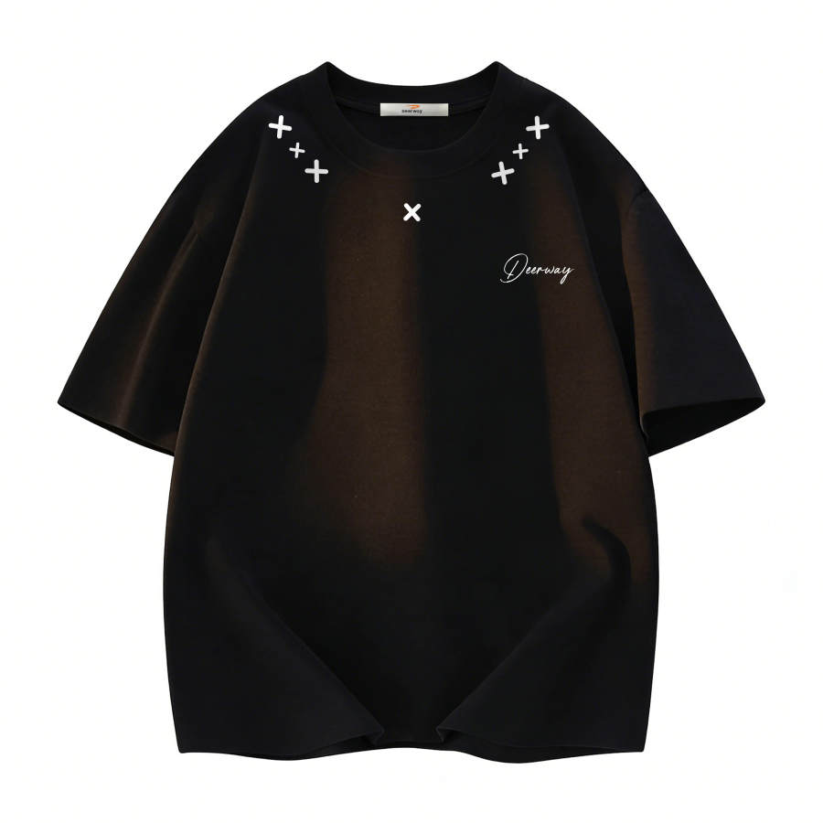 DEERWAY T Shirts Unisex Crew Neck Thin Straight Fit