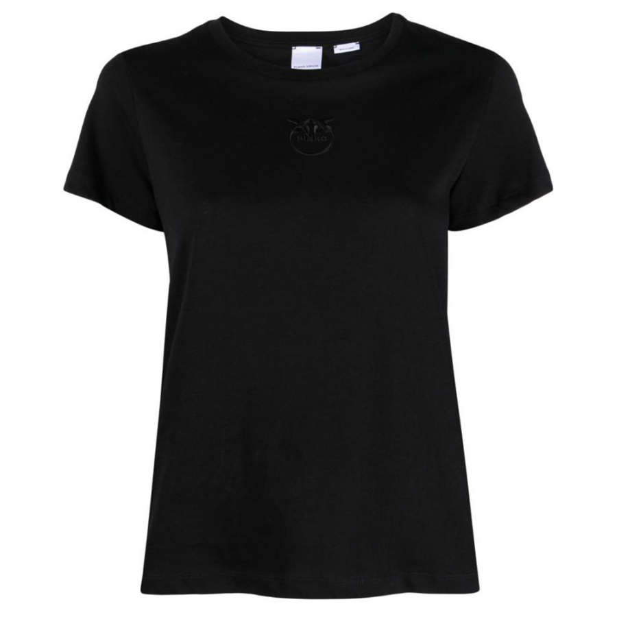 PINKO Love Birds Embroidered Crewneck T-Shirt