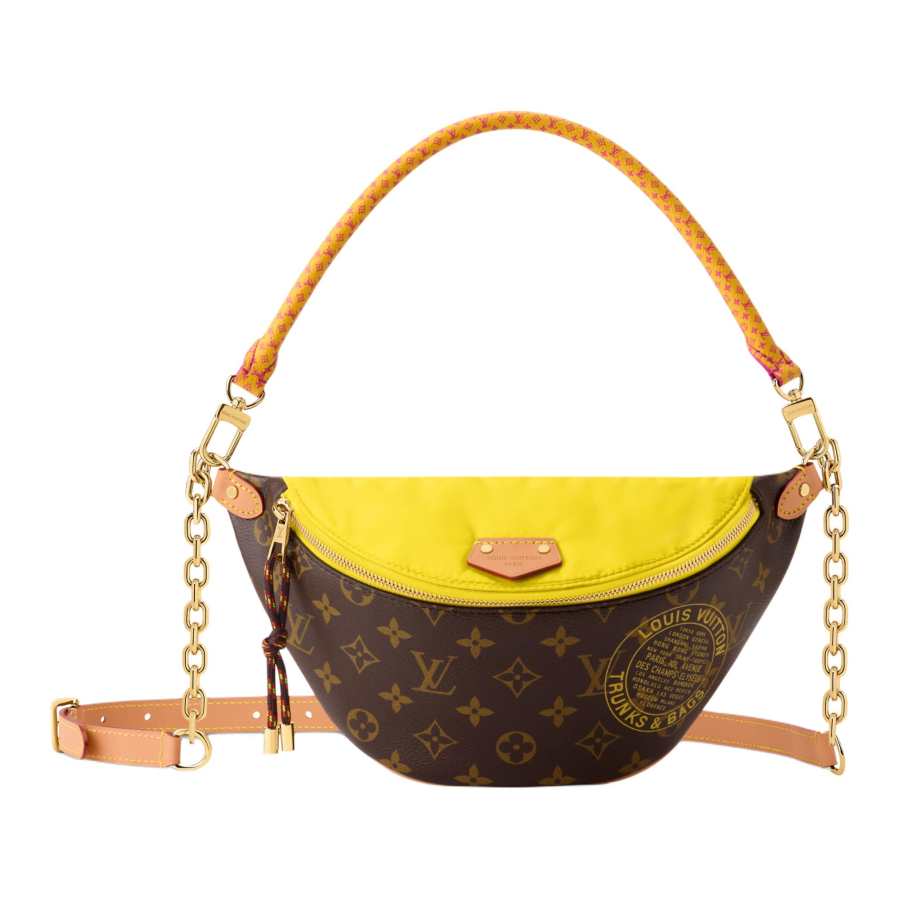 LOUIS VUITTON Bumbag Coated Canvas Fanny Pack Women's Brown