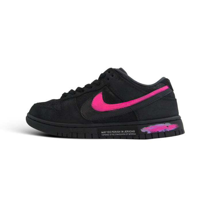Nike Nike Dunk Dark Pink Trace Leather Soft And Comfortable Lightweight Low top Skateboard Shoes Unisex