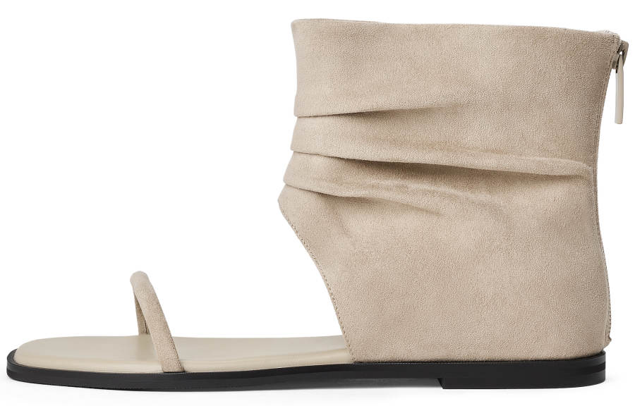 CHARLES&KEITH Small Ck PU, Textile One Strap Sandals 1CM Women's