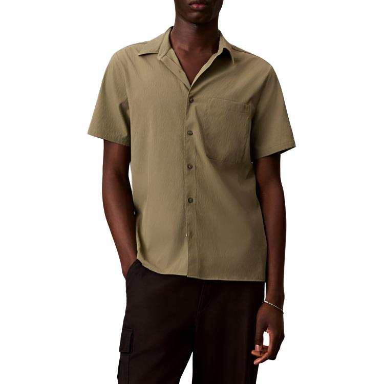 Calvin Klein Shirts Men's Dark Moss Green Moderate Other