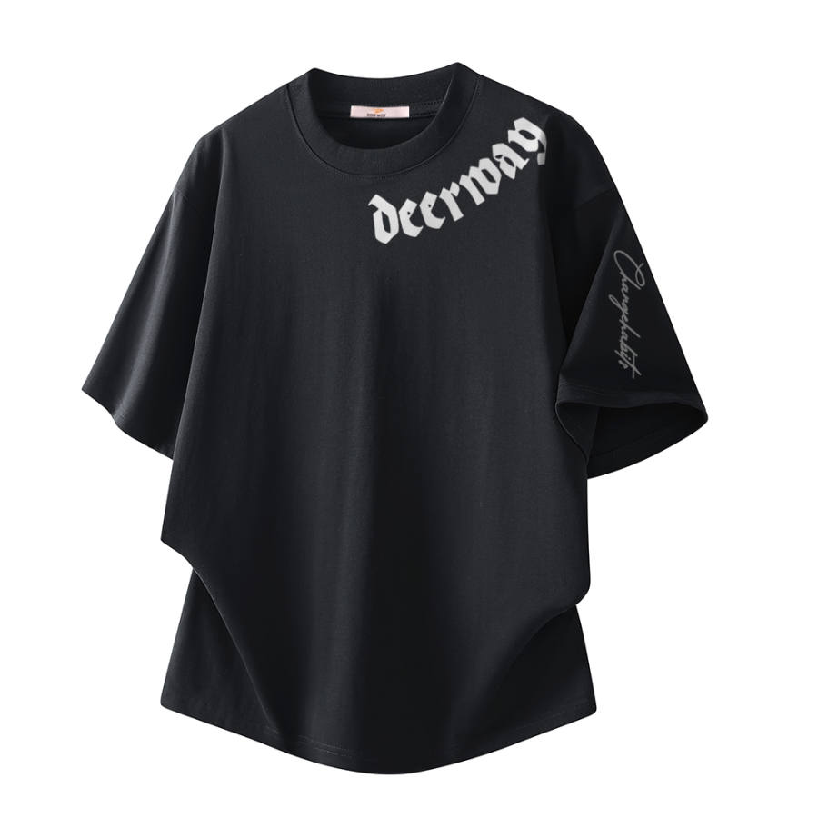 DEERWAY T Shirts Unisex Crew Neck Moderate Straight Fit