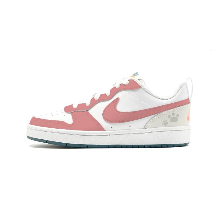 Nike Nike Court Borough 2 Dusty Pink Milk Coffee Leather Low top Kids' Skateboarding Shoes Unisex