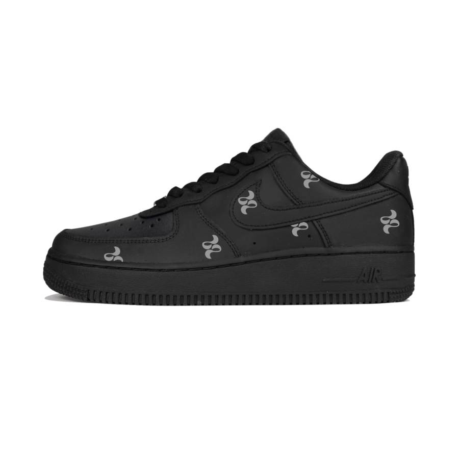 Nike Nike Air Force 1 Cushioning Low top Children's Basketball Shoes Women's Black Blue