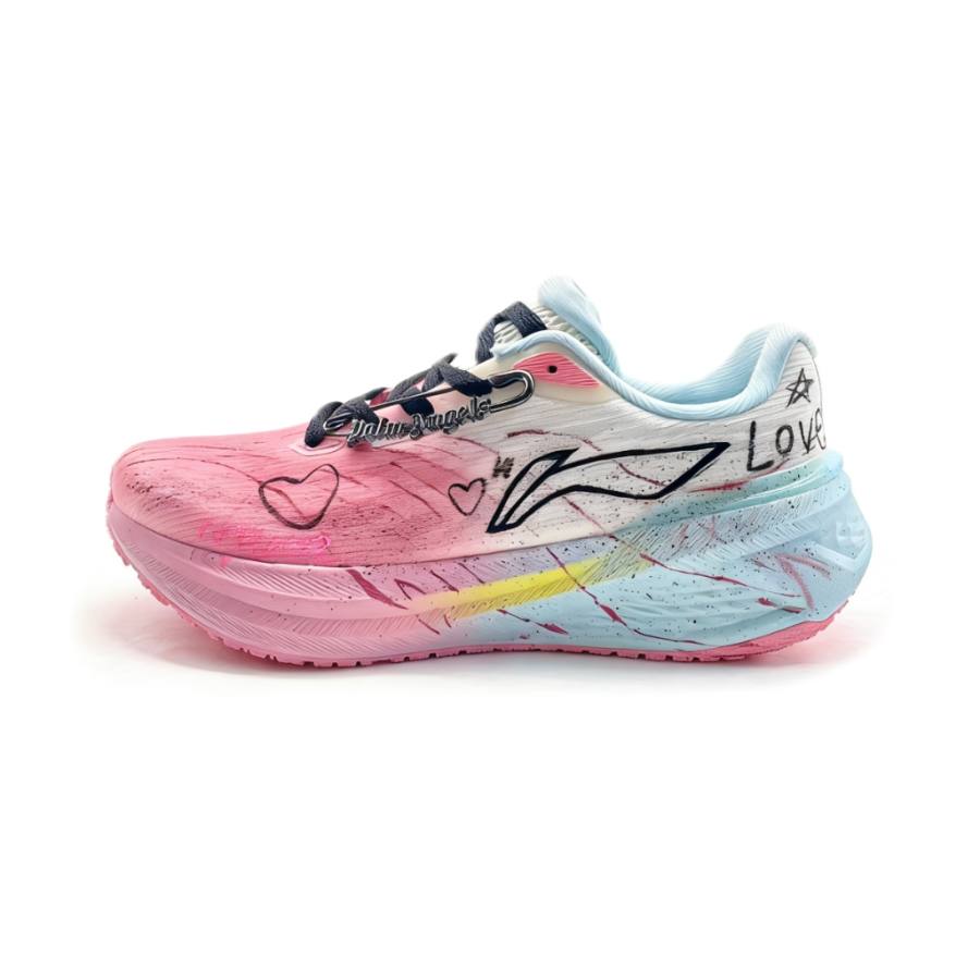 Li-Ning Li Ning My Leap 3.0 Mesh Cushioning Low top Sprint Running Shoes Women's Pink Black