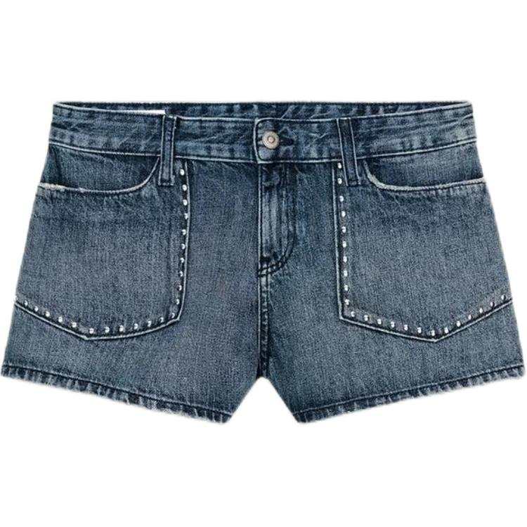 ZARA Trf Denim Shorts Women's Blue Moderate