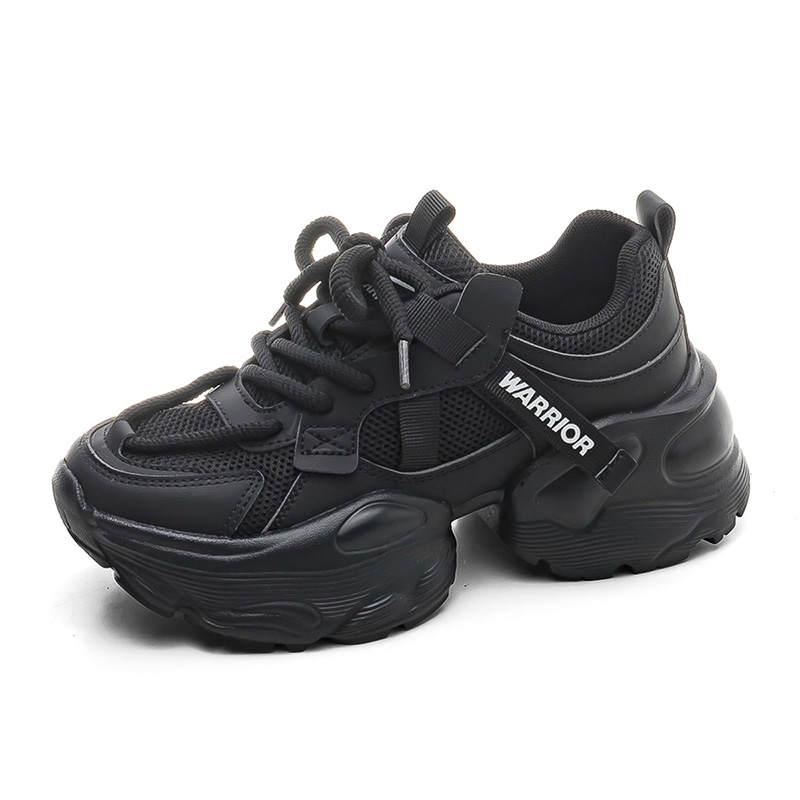 Warrior Athletic Shoes Mesh, Textile, Synthetic Leather Breathable Lightweight Low top Chunky Sneakers Women's