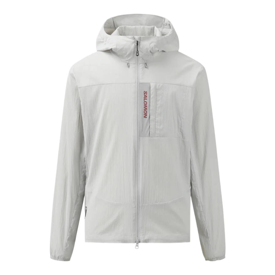 SALOMON Running Jackets Unisex Gray Hooded Moderate Other